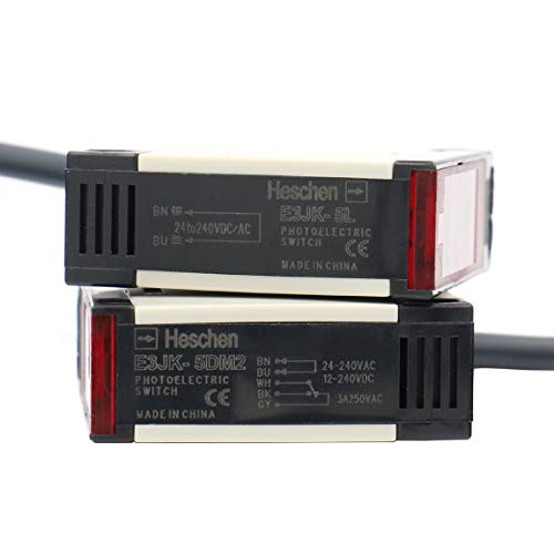 heschen Fotoelektrischer Schalter e3jk-5dm2-5L-24-240 VAC/12-240 VDC Bijection Typ Erkennung Abstand 5 m