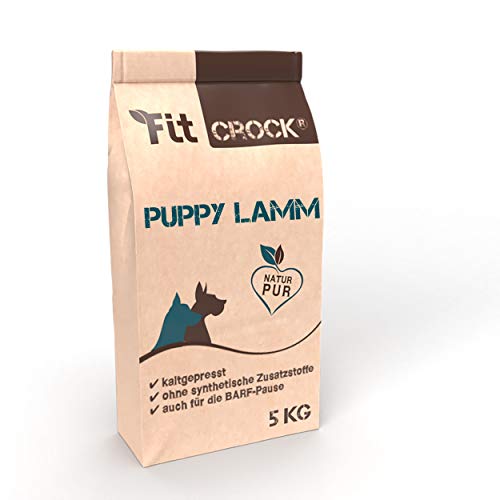 cdVet Fit-Crock Hundefutter trocken Puppy Lamm 5 kg, getreidefrei