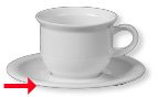 6x Kaffee-Untertasse - ohne Obertasse - Kaffeeservie, Kaffeebecher