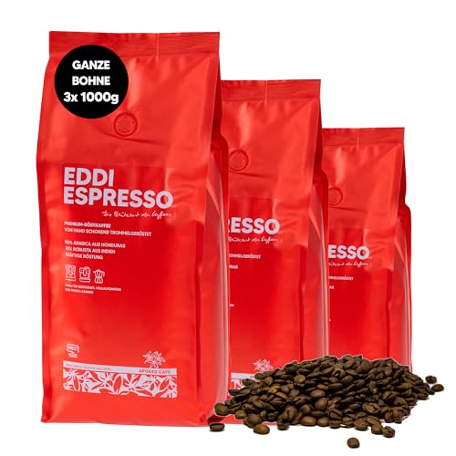 APOGEO CAFÉ Eddi Espresso, Frisch geröstete Kaffeebohnen, 3kg ganze Bohne, Kaffeebohnen für Kaffeevollautomat und Espressomaschine
