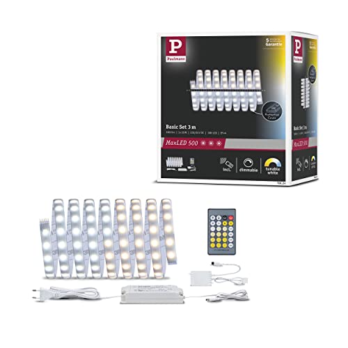 Paulmann MaxLED Tunable White 70624 LED-Streifen-Basisset EEK: LED (A++ - E) mit Stecker 230 V 300 cm Warm-Weiß, Neutral-Weiß, Tageslicht-Weiß