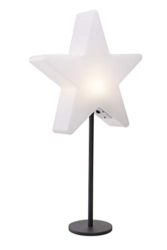8 seasons design | Standleuchte Stern Shining Window Star (Ø 30 cm, LED, Akku, mit und ohne Kabel betreibbar, Tischdeko, Fensterbankdeko, Indoor) weiß