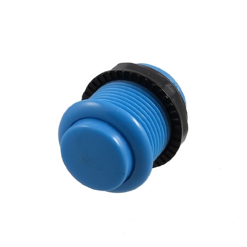 TELoni Blauer Kunststoff-Löt-PCB-Druckknopf mit 24 mm Durchmesser for Arcade-Spiele