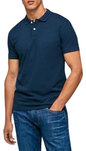 Pepe Jeans Herren Vincent Poloshirt, Blau (Navy 595), Medium
