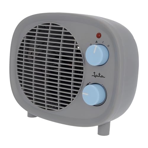 JATA JCTV5214 Heizlüfter mit 2 Heizleistungen (1000-2000 W) kann auch kalte Luft ausstoßen Raumtemperatur regelbarer Thermostat Überhitzungsschutz