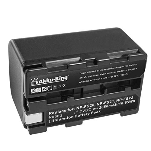 Akku-King Akku kompatibel mit Sony NP-FS20, NP-FS21, NP-FS22 - Li-Ion 2880mAh - für DCR-PC1, DCR-PC2, DCR-PC3, DCR-PC4, DCR-PC5, DCR-TRV1VE
