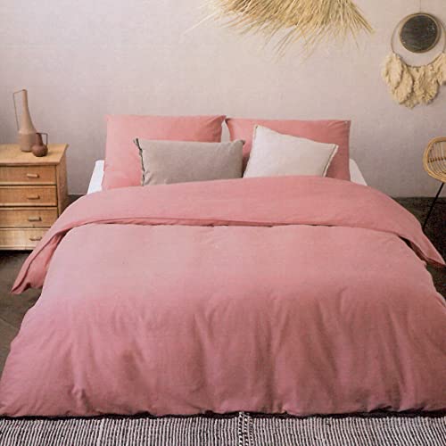 Bettwäsche 2-TLG. Bettbezug Set 135x200cm + 80x80cm - Vintage Cotton - Schlafkomfort Bettgarnitur mit Reißverschluss Baumwolle