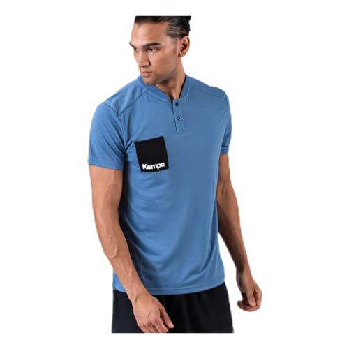 Kempa Herren Laganda Polo Shirt Poloshirt, Steel blau​​, M