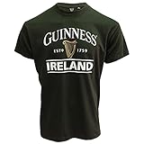 Bottle Green Guinness T-Shirt Irland EST. 1759 Gold Harp, grün, XL