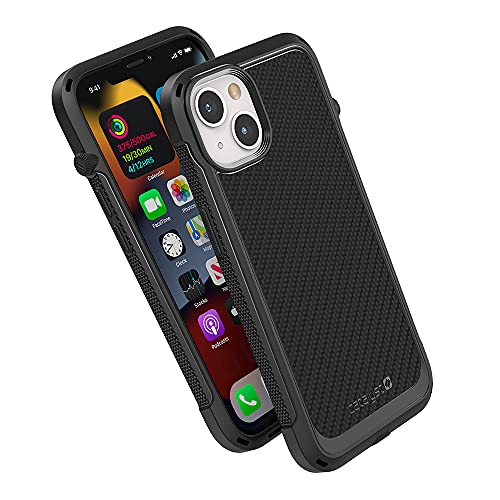 Catalyst – iPhone 13-Hülle der Vibe-Serie, kompatibel mit MagSafe, sturzsicherer Schutz, schlankes Design, mit Umhängeband – Schwarz (Stealth Black)