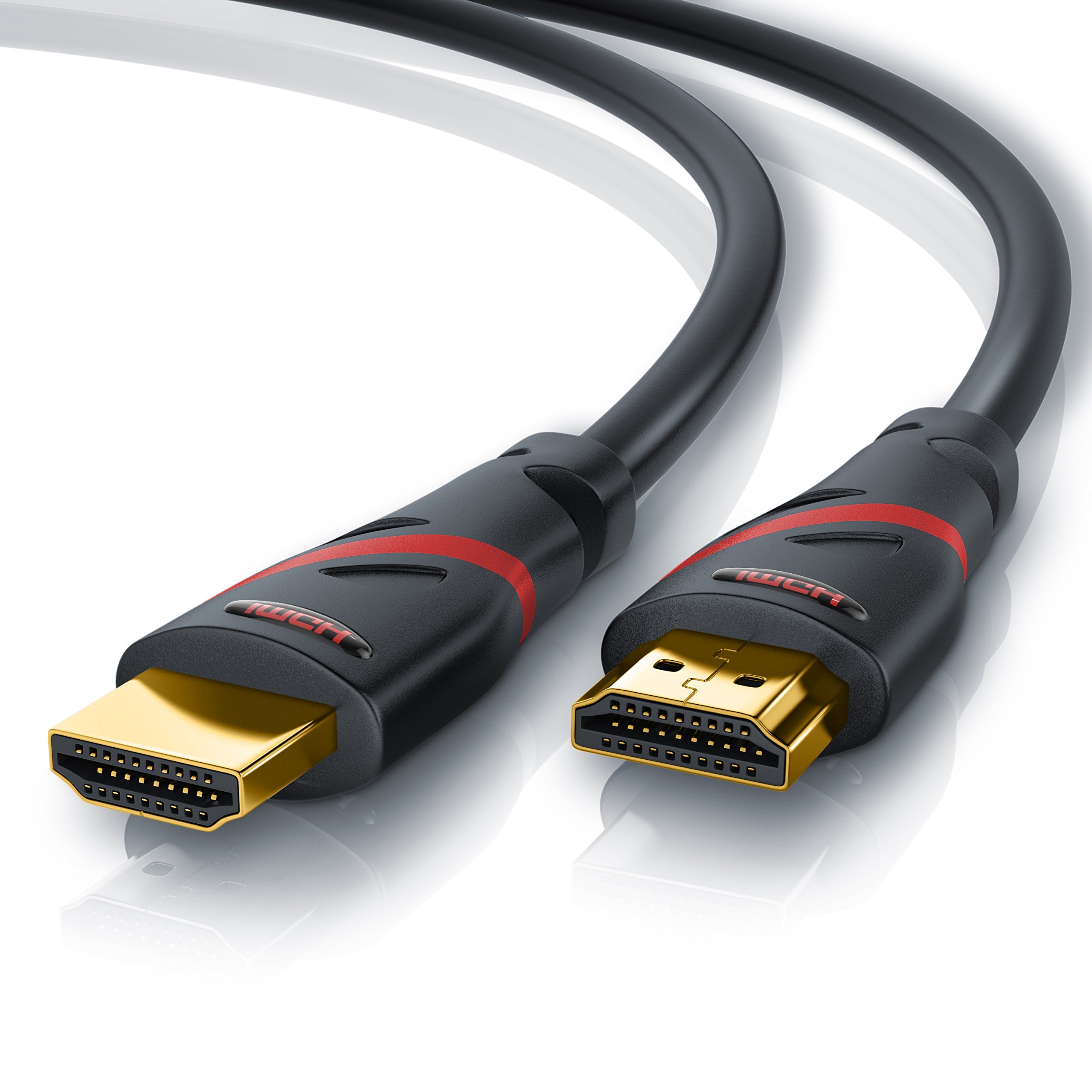 CSL - 4k HDMI Kabel 2.0-15m - Ultra HD 4k @ 60Hz - High Speed with Ethernet - Ultra HD Full HD - 3D ARC CEC HDCP HDR - 18 Gbit s - TV Blu-ray PS5 Xbox Series X Switch - schwarz - 15 Meter