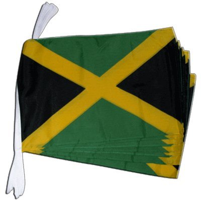 Fahnenkette Flaggen Jamaika 30x45cm, Länge 9 m