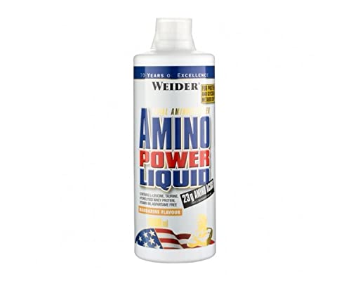 Weider Amino Power Liquid, Mandarine, Flüssiges Hydrolysiertes Protein + Aminosäuren, 1 Liter