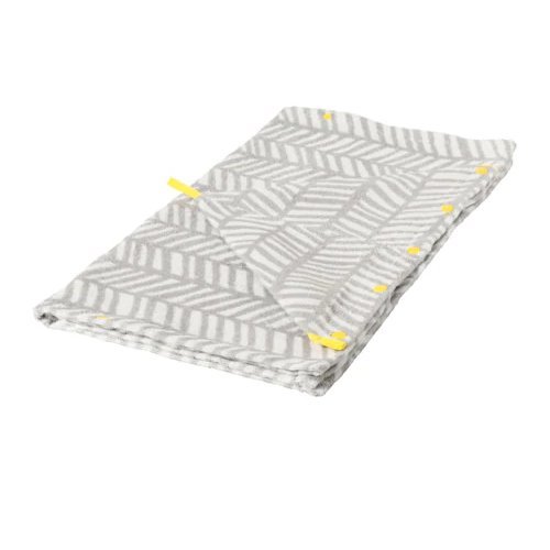 Klämmig Kapuzenhandtuch, grau, gelb, 60x62 cm