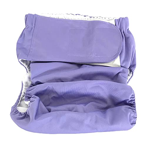 Four Seasons Stoffwindeln for Erwachsene, waschbare Taschenwindelabdeckung, verstellbar, wiederverwendbar, for ältere Männer und Frauen (Color : Purple, Size : One Size)