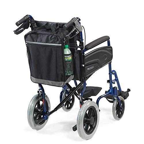 Reflektierende Rollstuhl-Rollertasche von NRS Healthcare, schwarz und grau