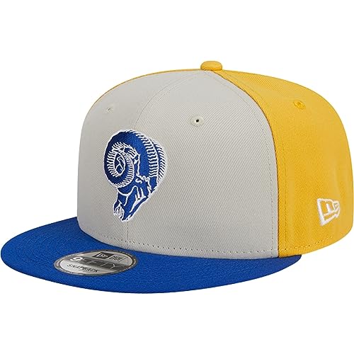 New Era Herren Cream/Royal Los Angeles Rams 2023 Sideline Historic 9FIFTY Snapback Hat, cr me, One size