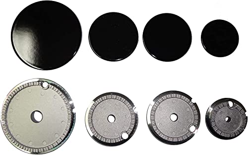 Jpshop Set mit 4 Brennern + 4 Emaille-Platten kompatibel Rex Electrolux