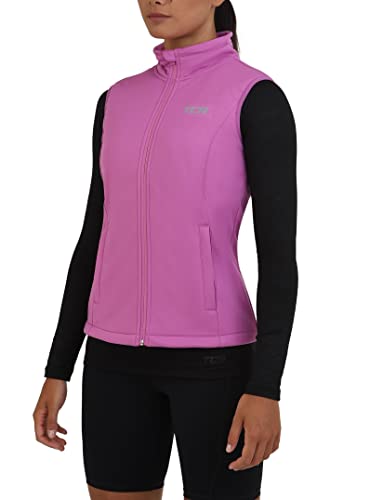 TCA Damen Flyweight winddichte Lauf- und Fahrradweste mit Reißverschlusstaschen - Rosa, M