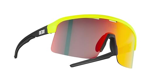 Neon Herren Arrow 2.0, Gelb/Schwarz matt, Spiegel Rot Sonnenbrille