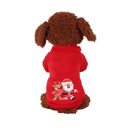 Weihnachtliche Haustier-Hundekleidung für kleine Hunde, Kapuzenpullover, Sweatshirt, weiches Welpen-Katzenkostüm, Kleidung (Farbe: Stil 6, Größe: M)