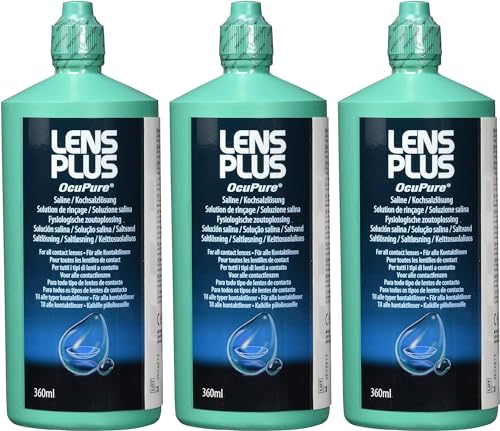 Amo Kontaktlinsen-Lösung Lens Plus OcuPure, 360 ml, 3 Stück