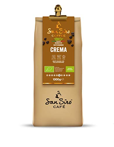 SanSiro® BIO Kaffeebohnen 1000g | CREMA | Traditionelle Trommelröstung | Perfekte Arabica-Robusta-Mischung | Säurearm | Geschenk-Idee