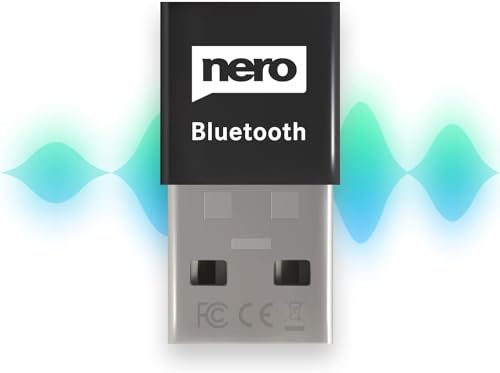 Das Nero Original, Kleiner Bluetooth 5.0 Audio AUX-Adapter (Bluetooth Adapter z.B. für Auto, HiFi Anlage etc.) | Receiver | USB Dongle | Transmitter Wireless | Musik | 3,5 mm Klinke