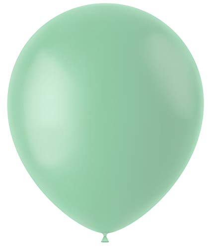 Folat 19654 - Latex Luftballons Oval - hellgrün matt - 33cm - 100 Stk.