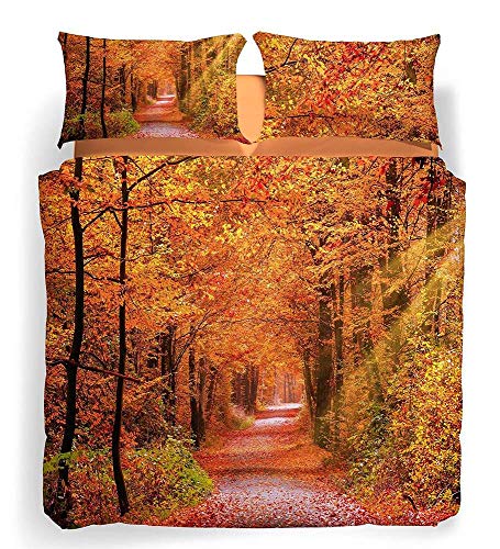 Caleffi Autumn Leaves Bettbezug für Doppelbett aus Baumwolle – 80107
