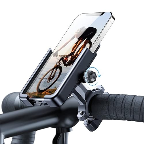 WOZINSKY Handyhalterung Fahrrad Handyhalterung Scooter Halterung Motorrad Lenkerhalterung E-Bike Halterung Universal Drehung 360° für Elektroroller Roller Xiaomi MI Mijia M365