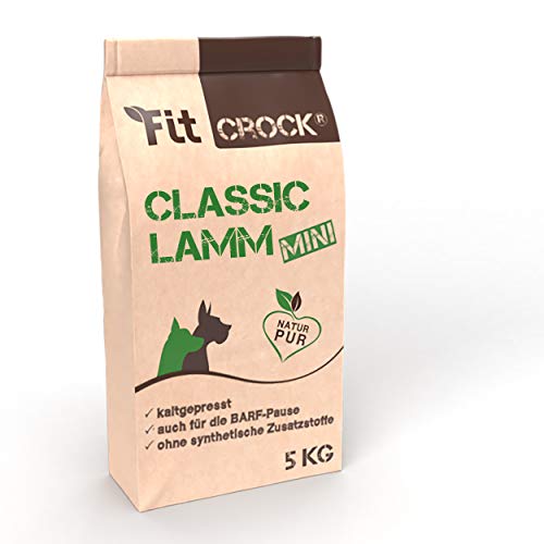 cdVet Fit-Crock Hundefutter trocken Classic Lamm Mini 5 kg, glutenfrei