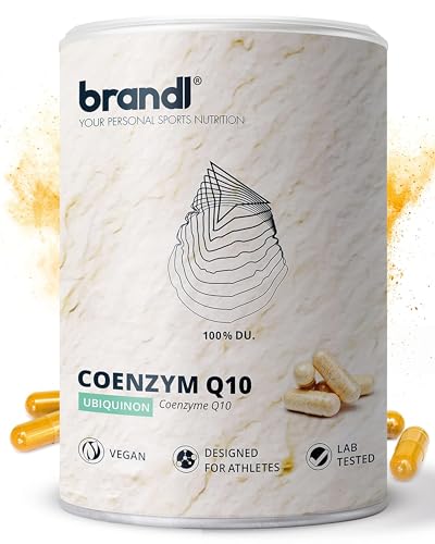 brandl® Coenzym Q10 Kapseln hochdosiert | Q10 Ubiquinon 200mg pro Kapsel für Sportler & aktive Menschen | Vegan & Abgefüllt in DE | 120 Stk.