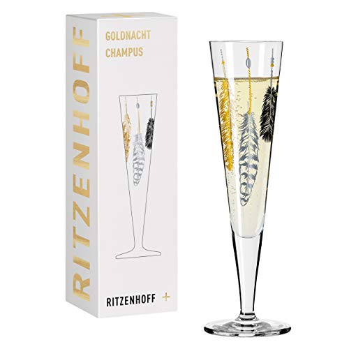 Ritzenhoff 1078246 Goldnacht #3 Champagnerglas, Glas, 205 milliliters