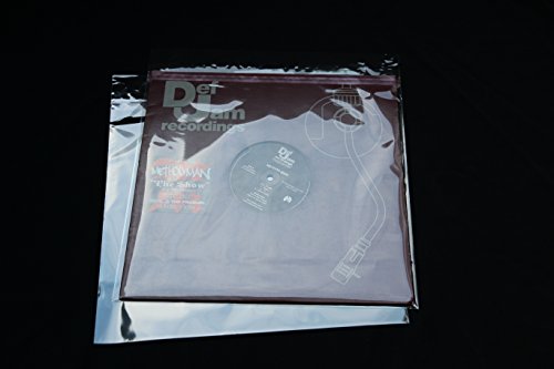 200 Stück LP Schutzhüllen 12" Folienhüllen mit Klappe und Verschluss für Vinyl Schallplatten