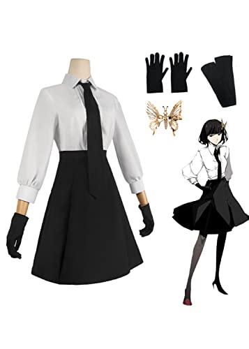 Anime Cosplay Kostüm Bungo Stray Dogs Akiko Yosano Uniform Requisiten Full Set, für Halloween Karnevalsparty (Akiko Yosano,XXL)