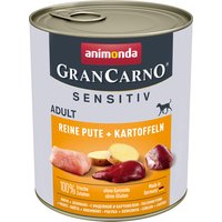 animonda GranCarno Adult Sensitive 6 x 800 g - Reine Pute & Kartoffeln
