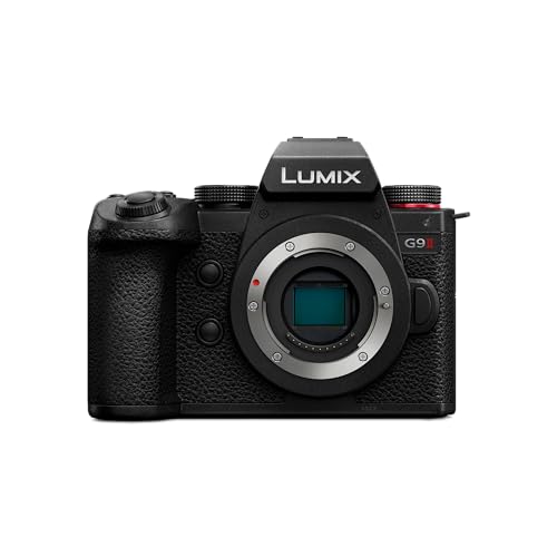 Panasonic LUMIX DC-G9M2E Micro Four Thirds spiegellose Kamera, 25,2MP, 4K 120p/100p & 5,7K 30p/25p, Phasen-Hybrid-AF, 5-Achsen-BIS, OLED LVF, WLAN, Bluetooth, HDMI, nur Gehäuse, Schwarz