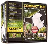 Exo Terra Compact Top, Terrarienabdeckung, Nano, für 1 Lampe, mit Reflektor, 20 x 9 x 15cm, Fassung E27, Schwarz