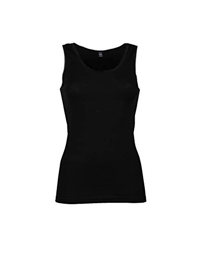 Dilling Merino Unterhemd für Damen - aus 100% Bio-Merinowolle Schwarz 44