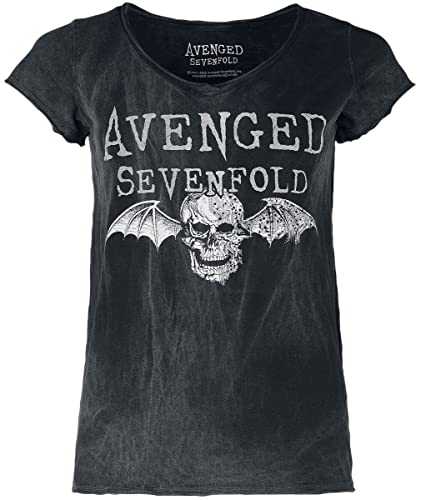 Avenged Sevenfold Deathbat Frauen T-Shirt schwarz L 100% Baumwolle Band-Merch, Bands