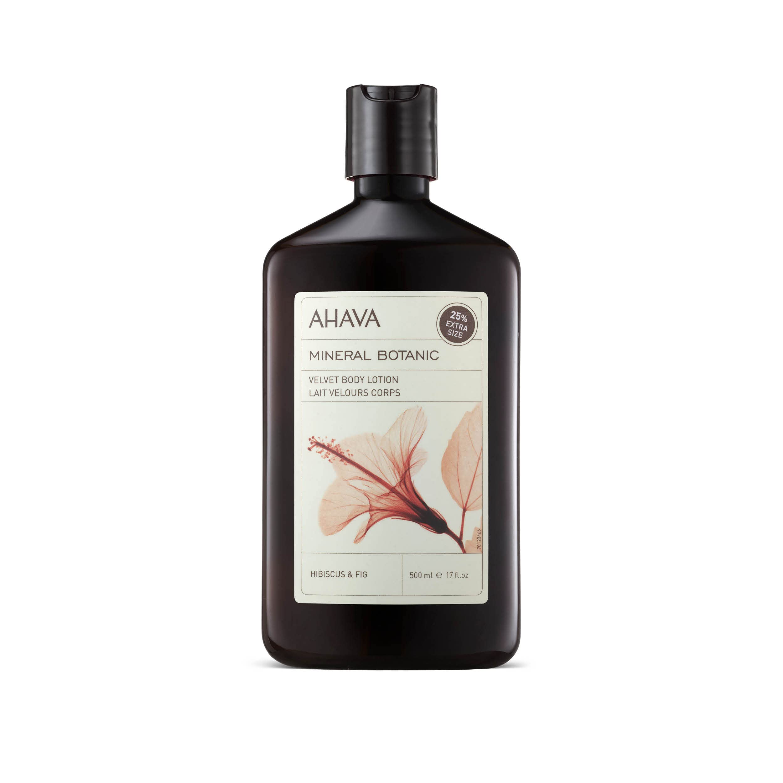 AHAVA Mineral Botanic Samt-Körperlotion, Hibiskus & Feige, Entfernt Schmutz, Entspannt, mit Peelandem Hibiskus, Mal- & Zitronensäure, Feige & Osmoter, 17 fl.oz