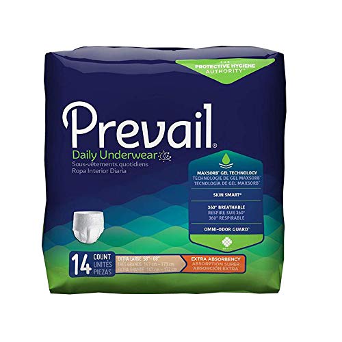 Prevail Extra Saugfähige Unterwäsche, Größe XL, 14 Stück (4 Stück)