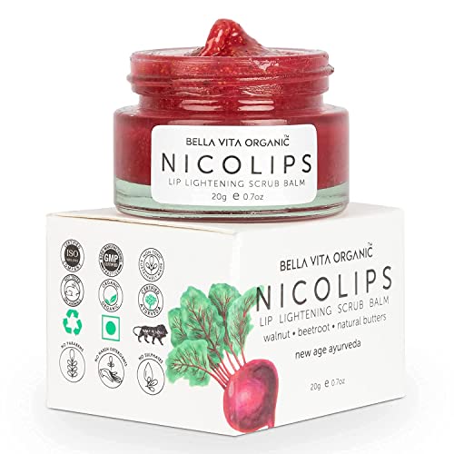 NicoLips Lippenbalsam-Peeling zum Aufhellen und Aufhellen von dunklen Lippen für Männer und Frauen, 20 g