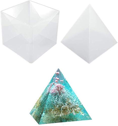 NSXIN Pyramide Silikonform DIY Gießform, 15cm Transparente Epoxidharz Formen Handwerk Schmuck Silikon Form für Gips, Wachs, Seifen