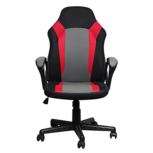 Gaming-Stuhl, ergonomischer Drehstuhl für Videospiele mit Fußstütze, Drehlift kann eingestellt werden, 45° Rückenverstellung, Stühle für Erwachsene, Büro-Schreibtischstühle, für Schlafsäle,