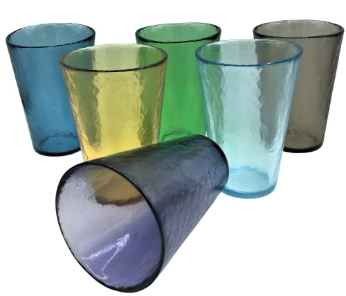 Set mit 6 Gläsern gemischte Farben Murano Collection Yalos Happy Drink Happy Fruit Wasser Ø mm 92 x mm 105 Murano Glas Made in Italy