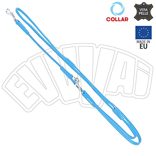 COLLAR Adjustable Leash Glamour Blue-Medium (10 mm)