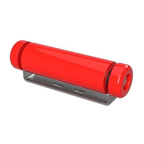 SUPROD Polyurethan Seitenrolle mit Halter, inkl. Endkappen, Bootstrailer Sliphilfe, Stahl verzinkt, 250 mm (+ EC), rot