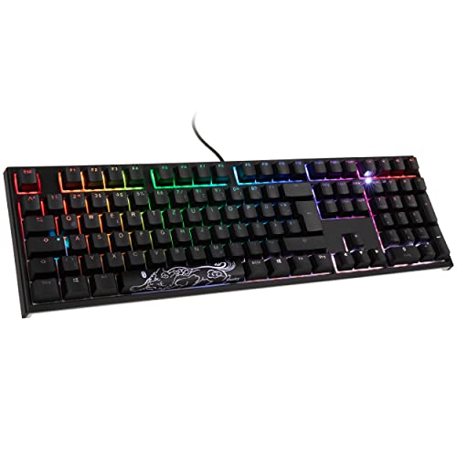 Ducky ONE 2 Backlit PBT Gaming Tastatur, MX-Red, RGB LED - schwarz